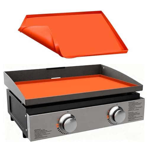 22" Silicone Griddle Mat Cover for Blackstone, Protect Your Blackstone from Dirt and Rust Throughout the Year, Waterproof and Insect-Proof Mattress Protector, Food Grade Silicone Grill Mat (Orange) - Image 1