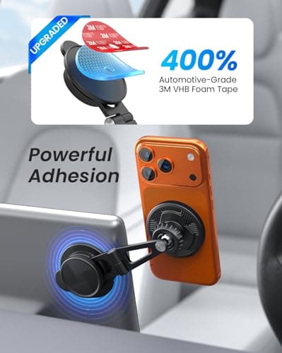 LOXP Upgrade Tesla Phone Mount [Strong Magnetic & Foldable] MagSafe Car Mount for Tesla Model 3/Y/Juniper, 360 Rotating Tesla Phone Holder Fits for iPhone 17 16 15 Pro Max, Tesla Accessories - Thumbnail 3