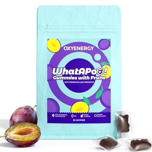 OxyEnergy Prebiotics, Probiotics, Metabolism Gummies for Adults with Prune Digestive Green Coffee Bean & Mulberry Leaf Extract to Support Gut Health, Sugar Metabolism & Energy Release - 30 Gummies - Image 1