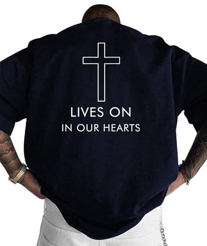 KESIHAN Mens Freedom Shirt Christian Shirts Faith Christian Gifts for Men Cross Graphic Tees - Image 1