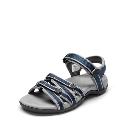 DREAM PAIRS Womens Comfortable Hiking Walking Sandal with Adjustable Hook and Loop Strap, Sports, Travel,Summer Beach Outdoor Light Weight Water Shoes,Size 10,Navy,SDSA2403W - Image 1