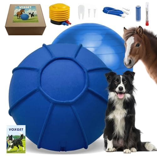 VOXGET Herding Ball Toy for Dogs and Horses, 25" Thickened Durable Herding Ball Set for Australian Shepherd, Interactive Dog Training Toys for Large Breeds Outdoor Play and Exercise Agility (Blue,L) - Image 1