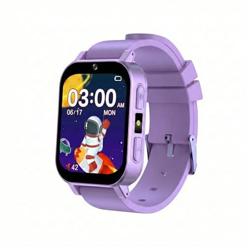 T TICCI Kids Smart Watch for Boys Girls - 1.83" HD Touch Screen, 500mAh Long Battery, Fast Type-C Charging, Games Camera Music Pedometer Torch, Educational Toys for Ages 4-12 Birthday Gift (Purple) - Image 1