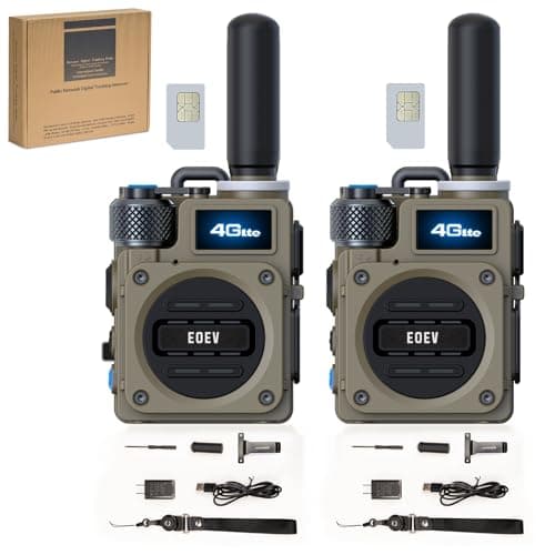 2Pcs 4G Walkie Talkie for Adults,Long Range 4G 1000 Mile Rechargeable Two-Way Radios 3-Day Battery Runtime Ideal for Hiking,Camping,Work,and Emergency Use Portable Two-Way Outdoor Radio(SIM Card) - Image 1