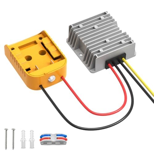 DC 20V to 12V Step-Down Converter with Switch Compatible with Dewalt 20V Battery, Over-Discharge Protection, DC12V 20A 240W Buck Converter Voltage Regulator for Golf Cart RC Car Truck DIY - Image 1