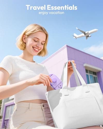 NTONPOWER Purple Travel Power Strip,Travel Essentials 4 Outlets 3 USB(1 C) with 4FT Wrapped Extension Cord Flat Plug, Cruise Essentials 2026 for Hotel Travel Cruise Essentials - Thumbnail 5