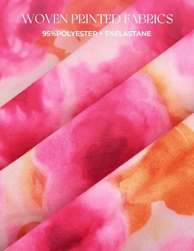 GRACE KARIN Summer Wedding Guest Dresses for Women 2026, Spaghetti Strap Beach Boho Maxi Dress,Flowy Floral Dress with Pocket Orange Pink XXL - Thumbnail 2