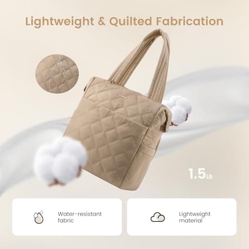 LOVEVOOK Diaper Bag Backpack,Diaper Bag Tote for Mom Dad with Changing Pad,Insulated Pockets, Convertible Lightweight Baby Backpack with Pacifier Case（Khaki） - Thumbnail 3