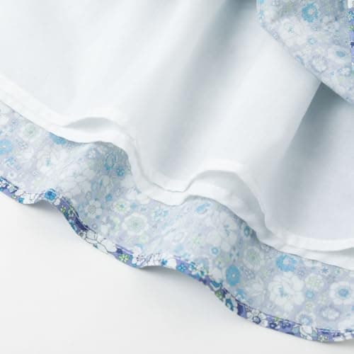 Simplee kids Baby Girl Fall Floral Dress Long Sleeve Print Sundress Vintage Toddler Dresses Navy 12 Months - Thumbnail 6