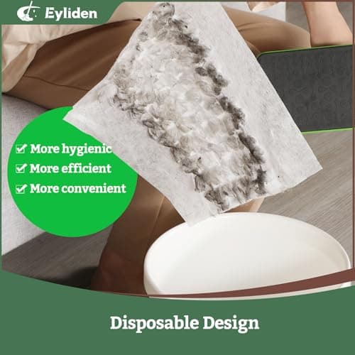 Eyliden Sweeper Mop with 36 Refills - 3 Types of Disposable Dry & Wet Cloths | Lock-Tight Design No Lost Pads, Universal Refills, Multi-Surface Sweeping Starter Kit for Pet Hair, Dust, Floor Cleaning - Thumbnail 5