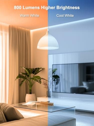 ANGELHALO Smart Light Bulbs, Color Changing A19 LED Light Bulb, Work with Alexa and Google Assistant, Wi-Fi & Bluetooth Light Bulbs, 16 Million Colors RGBCW, Music Sync, 800 Lumens, 2.4Ghz only,1 Pack - Thumbnail 5