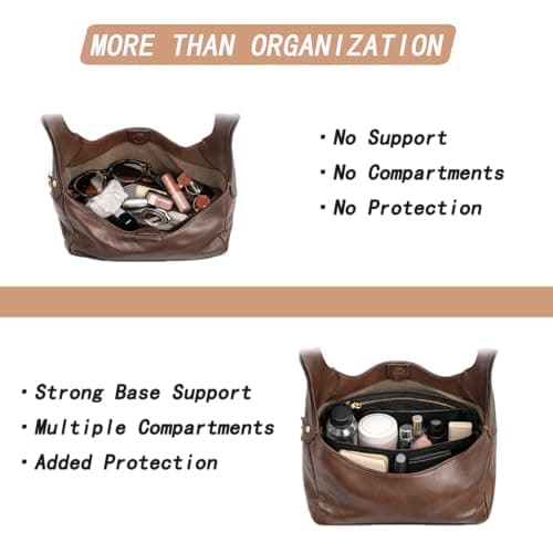 Eorakla Slim Purse Organizer Insert for Longchamp Le Pliage Medium – Lightweight Tyvek Handbag Organizer, Structured Bag Insert with Multi Pockets, Water-Resistant & Durable - Thumbnail 5