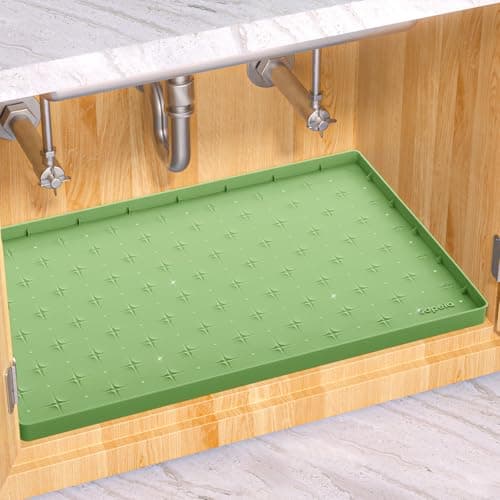 Sdpeia Under Sink Mat 22"×19" Waterproof Silicone Cabinet Liner & Sink Protector for Kitchen & Bathroom, Multi-Purpose Organizers Tray for Pets, Laundry, Cat Litter Mat - Image 1
