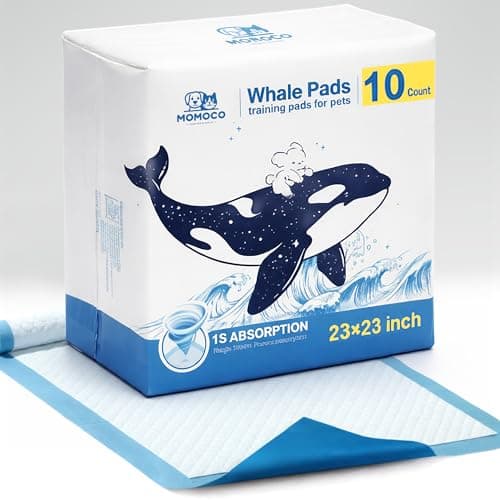 MOMOCO Whale Pads Dog Pee Pads 23x23 Inch - 6-Layer Leak-Proof Puppy Training Pads with 1-Second Instant Absorption, Super Absorbent Potty Pads with Fresh Scent & Odor Control, 10 Count - Image 1