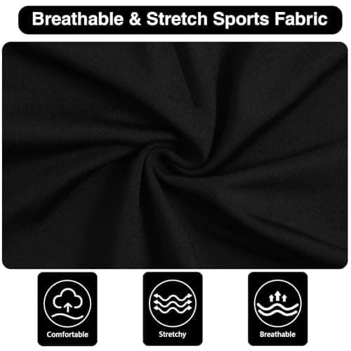 HOZIY Gymnastics Leotard Sparkly Dance Unitard Black Soild Color Sleeveless Biketards Leotard with Shorts Scrunchie Sparkle Activewear Size 8-9 - Thumbnail 5