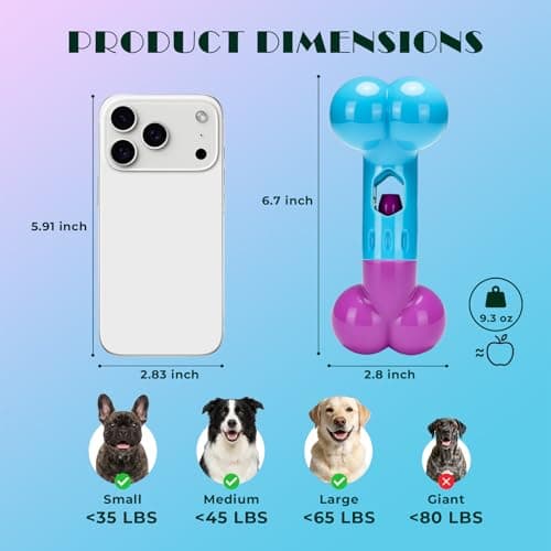 Apasiri Bully Stick Holder for Aggressive Chewers - Tough Dog Toy Prevent Choking and Free Up Your Hands, Bacon Flavored Nylon Chew Toy for Medium & Large Dogs to Keep Them Busy, Gift for Dogs, Pink - Thumbnail 4