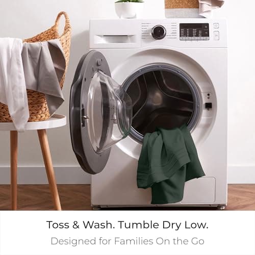 Mellanni California King Size Flat Sheet - Iconic Collection Bedding - Hotel Luxury, Extra Soft, Cooling - Wrinkle, Fade, Stain Resistant - 1 Flat Sheet Only (Cal King, Emerald Green) - Thumbnail 6