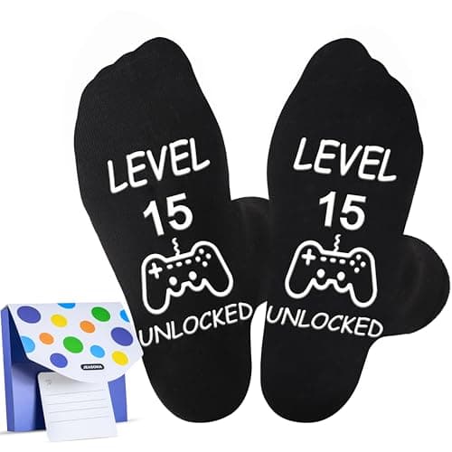 Jeasona Gaming Socks for 15 Year Old Boy Gifts for Birthday Christmas Teenage - Image 1