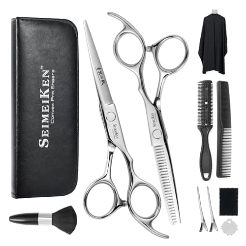 SEIMEIKEN Hair Cutting Scissors Kit – 10PCS Professional Hair Shears Set - 6.0 Inch Haircut Scissors - Hairdressing Shears Thinning Scissors for Salon & Home Use - Image 1