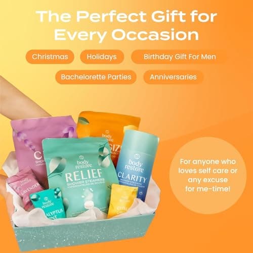 Body Restore Shower Steamers Aromatherapy 15 Pack – Easter Basket Stuffers, Easter & Birthday Gifts for Women, Men, Girls & Boys,Stress Relief, Relaxation, Self Care – Citrus - Thumbnail 6