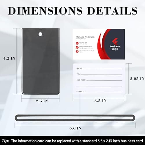 10 Pack Luggage Tags for Suitcases, Airplane Travel Essentials for Flying, International Travel Must Haves, and Luggage Accessories by Sodsay - Thumbnail 6