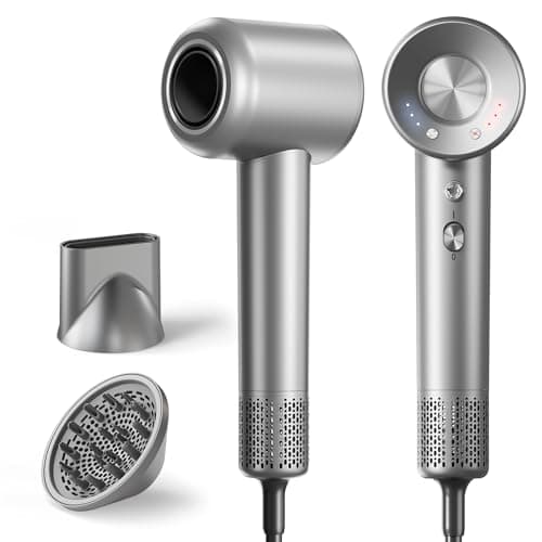 Hair Dryer, 160000 RPM High-Speed Ionic Blow Dryer with Magnetic Diffuser, Fast-Drying Hair Dryer for Women, 500M Negative Ions Frizz Control, Low-Noise Hairdryer for Home & Salon - Image 1