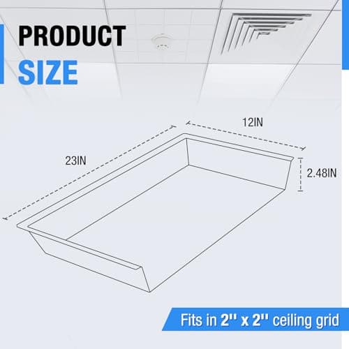 4 Pack Ceiling Air Diverter (Rectangle) for 2'x2' Ceiling Air Diffuser, Redirect Airflow from Vents, White - Thumbnail 4