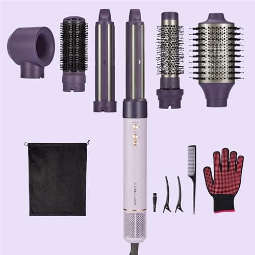 6-in-1 Hair Dryer Brush & Blow Dryer Brush in One – Auto Curl, Straighten, Volumize Hot Air Brush | Ionic Hair Styler with 360° Swivel Cord, Frizz-Free Quick Styling for Women, No Heat Damage - Image 1