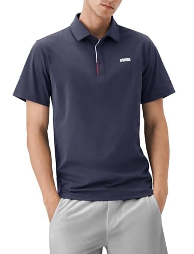 K-Swiss Men's Heritage Suit Collar Polo, Golf Polo Shirts for Men, Casual Short Sleeve Dress Shirt for Work Business, Purple M - Image 1