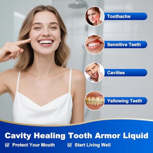Cavity Healing Tooth Armor Liquid - Nano Hydroxyapatite, Enamel Support & Sensitivity Relief, Gentle Whitening & Fresh Breath, Suitable for Long-Term Family Use, 60ML-251205-1 - Thumbnail 2