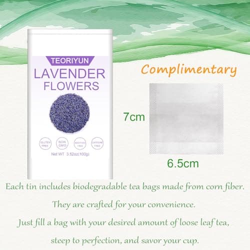 Premium Dried Lavender Flowers Tea - 5A Top Grade - 100% Natural Edible Flowers Culinary Dried Buds - Non-GMO - Caffeine-Free - Perfect for Tea, Lemonade, Baking, Baths (Lavender(4.23oz/120g)) - Thumbnail 2