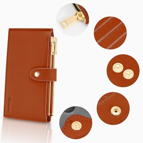 Travelambo Leather Wallets for Women Slim RFID Blocking Bifold Credit Card Holder Wallet - Thumbnail 2