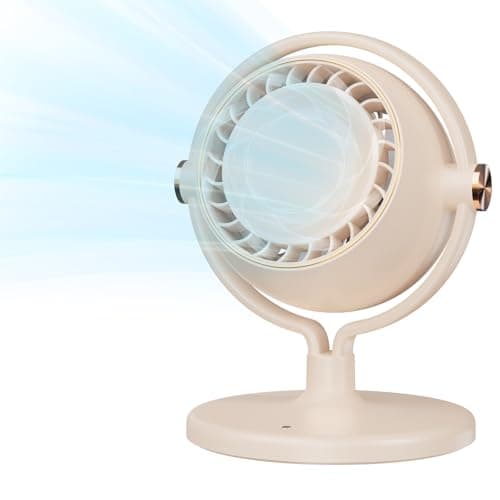 MEI SHUO PIN Air Circulator Fan,Desk Fan for Bedroom, Home and Office, Table Fans,Quiet 7.5 Inches, Fan for Bedroom,Rechargeable Portable Desk Fan,3 speeds,Can Be Fine-Tuned up and Down - Image 1