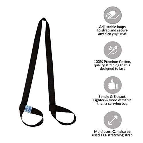 YOGAER Yoga Mat Strap Carrier, Adjustable Thick Straps Sling for Carrying Large Mats, Stretching Band [Mat Not Included] - Thumbnail 2
