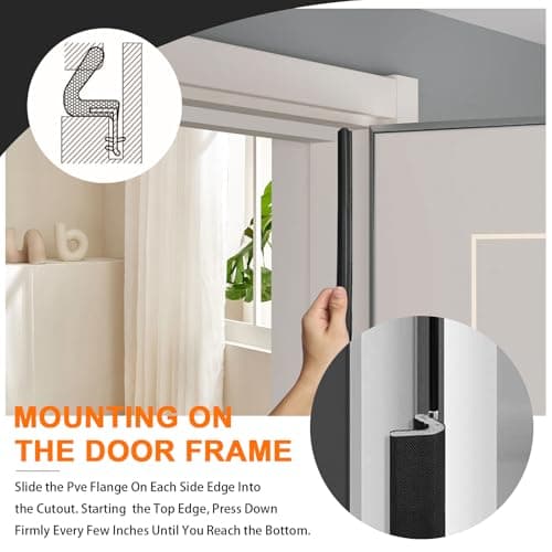 Storystore Door Weather Stripping 59 FT, Foam Kerf Weather Stripping Door Seal for Doors and Windows Insulation with Slot Card Frame - Thumbnail 6