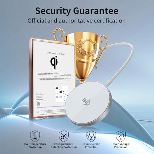 15W iPhone Magnetic Charger with 25W PD Adapter,for Apple Magsafe Charger Qi2 Certified,with Wireless Charger iPhone 17/16/15/14/13/12 All Series - Thumbnail 3