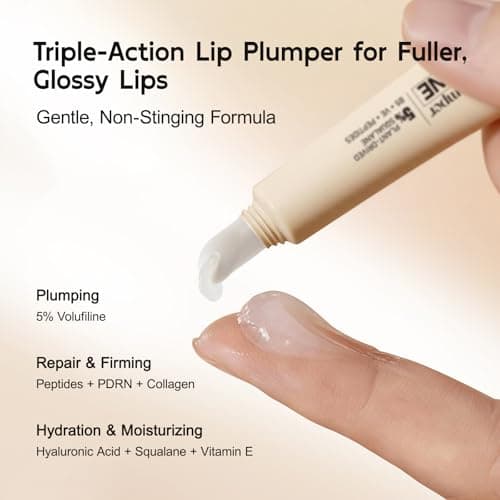 YouthVibe 5% Volufiline Lip Plumper, Nourishing & Anti Aging Over Time with Squalane, Shea Butter, Collagen, Peptide & PDRN - No Burning, No Tingling for Gentle Daily Plumping, 0.18 Ounce (Pack of 1) - Thumbnail 4