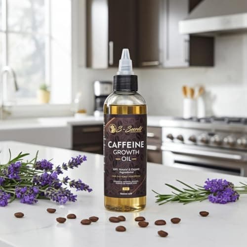 S-Secrets Hair Growth Oil 4oz for Thinning| Balding| Repairs Hair Follicles| Promotes Thicker| Stronger hair for men and women Coffee/Caffeine Growth Oil - Thumbnail 2