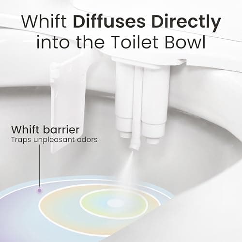 WHIFT 185 Bidet Dual Nozzle, Built-In Deodorizing Spray, Non-Electric Bidet Attachment For Toilet Seat, Easy Slide-In Install, Cold Water, Rear & Feminine Wash, LUXE Bidet (White) - Thumbnail 3