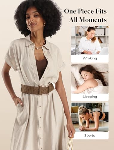 COMFELIE Wireless Seamless Minimizer Bra for Full-Figured Women Full Coverage V-Neck, Adjustable Straps, No Wire, Soft & Breathable Dark Brown - Thumbnail 4