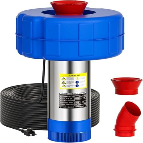 15000 GPH Pond Fountain Aerator - Fully Automatic 110V, 750W (1HP) Floating Fountain and Pond Aerator for Large and Small Outdoor Ponds and Lakes - Pond Fountain with 100 Feet Power Cord. - Image 1
