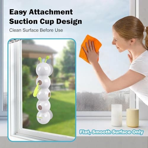 Interactive Cat Feather Toy, Automatic Fluffy Tail Teaser with Motion Sensor,Whack a mole Cat Toy, USB Rechargeable, Suction Cup for Stable Play, Perfect for Indoor Cats - Thumbnail 5