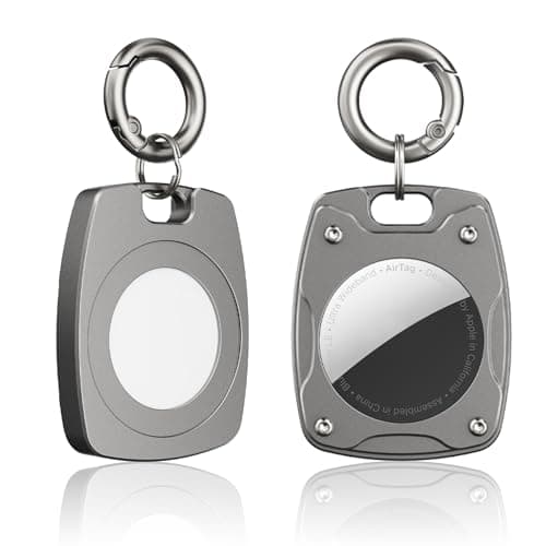 for Airtag Keychain Holder with Key Ring - Aluminum Metal AirTag Holder Key,Durable Scratch Resistant Case Protective Apple AirTag Holder Keychain Accessory for Key,Car Key, Pet, Luggage, Backpack - Image 1