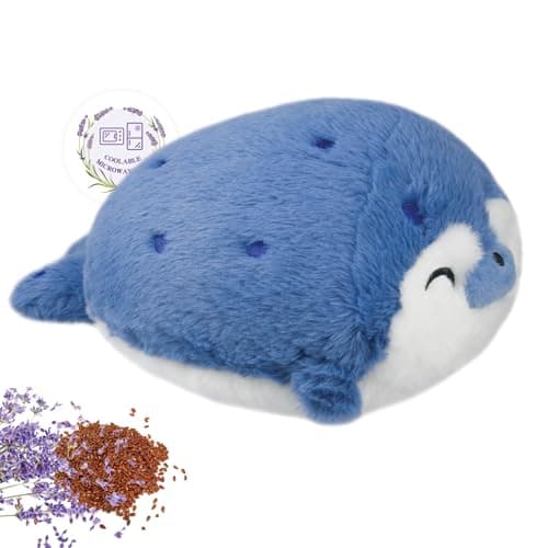Ayehe Microwavable Stuffed Animal, Heatable and Coolable Seal, Heated Stuffed Animals for Cramps & Pain Relief, Lavender-Scented Toy, Cute Soft Plush Toys for Adults and Children(Seal)