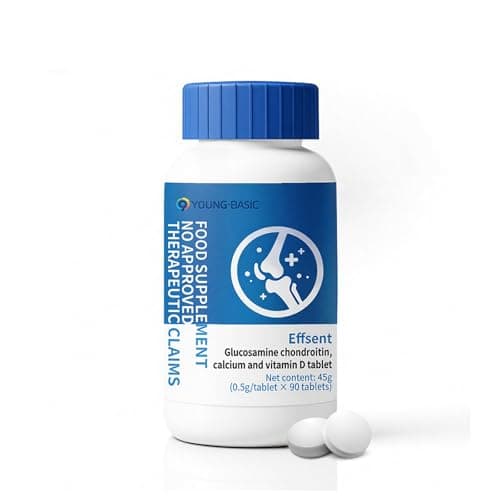 9 YOUNG-BASIC Glucosamine Chondroitin with Calcium + Vitamin D3, 4 in 1 Health Supplement for Joint Repair, Nourishment, strengthening and Reinforcement, Sugar Free Vegan, 90 Tablets Orally - Image 1