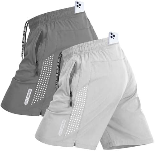 CANGHPGIN 2 Pack Mens Workout Athletic Shorts 7 Inch Quick Dry Gym Short with Pockets, Tennis Sport Running Shorts for Men - Image 1