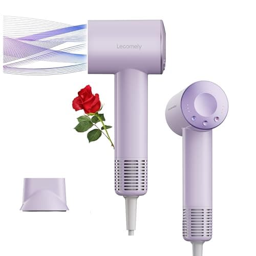 Dual Voltage Hair Dryer for Worldwide Travel, High-Speed Blow Dryer for 5X Faster Drying, 200M Negative Ions, 0.69lb Portable Travel Hair Dryer for Salon Results at Home & Abroad S4AT (Purple) - Image 1