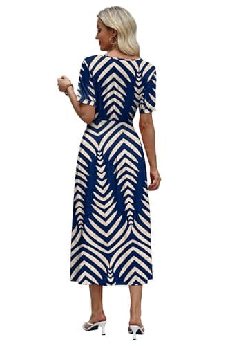 OFEEFAN Plus Size Maternity Clothes Summer Maxi Dresses for Women Midi Sundresses Long Casual Dress Spring Clothes Beach Vacation Outfits 2026 Trendy Resort Wear A Line Flowy Western Boho 03 2XL - Thumbnail 5