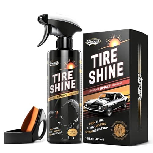 toretark Tire Shine Spray, Longer Lasting Ceramic Tire Coating, Deep High-Gloss Wet Look, User Friendly with Tire Shine Applicator, UV Protection for Cars, Trucks, RVs, and Motorcycles (16 fl oz) - Image 1