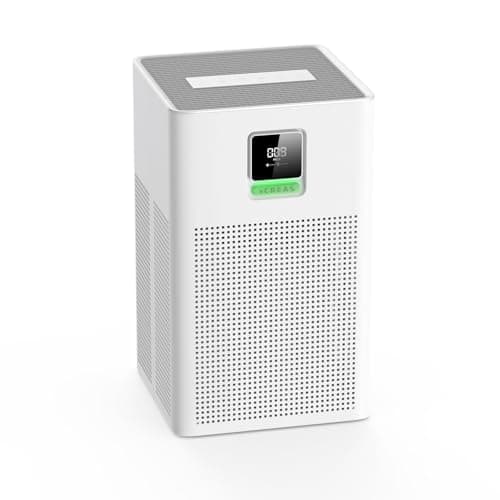 xCREAS Air purifier for Home Bedroom Up to 1937ft², HEPA 13 Air Filter with Washable Coarse Filter for Pets Pollen Odor, Eco/Auto/Sleep Mode Air Purifier with Essential Oil Diffuser - Image 1